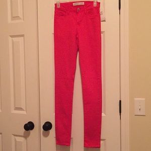 Red Entourage skinny jeans, size 1 with tags